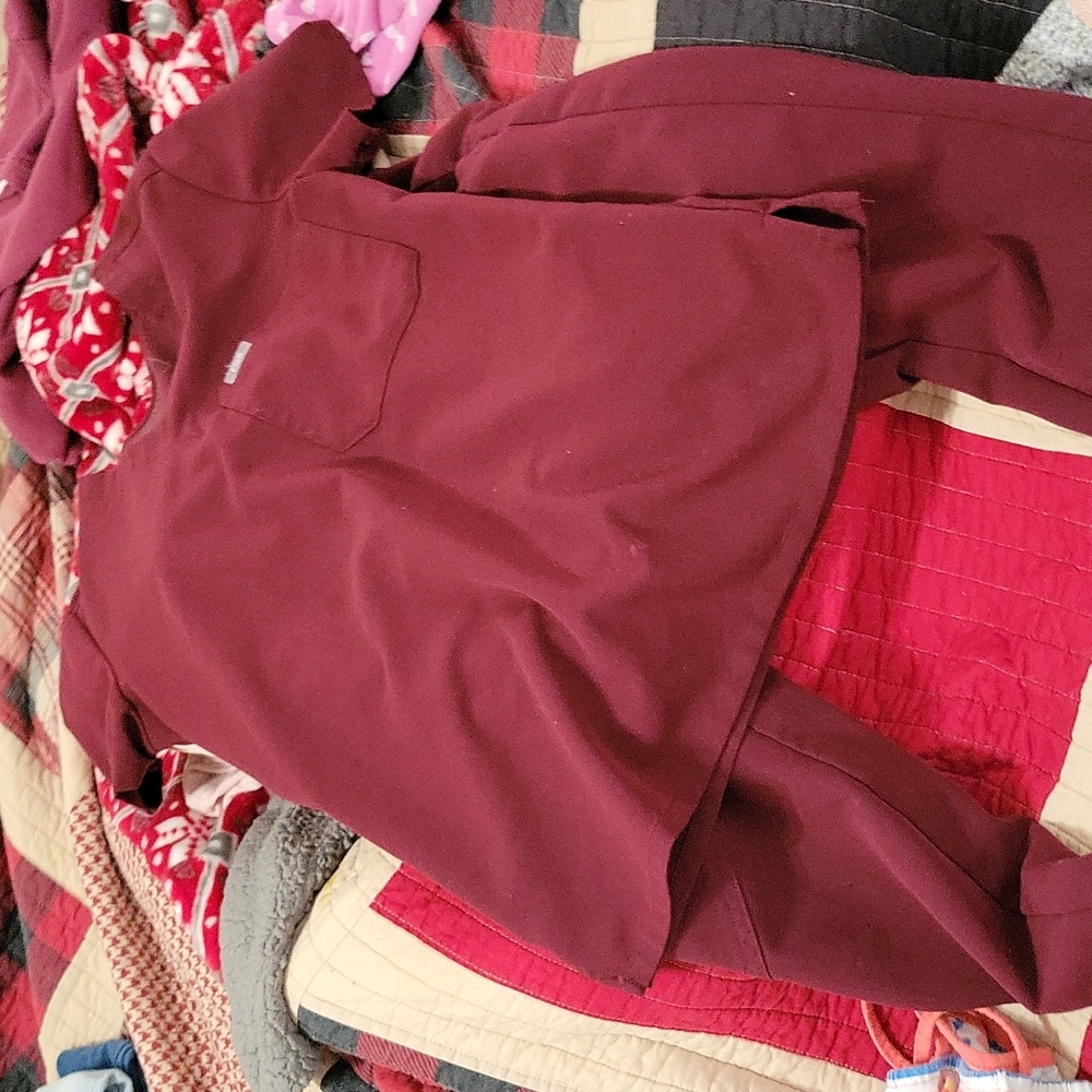 Figg burgundy scrubs